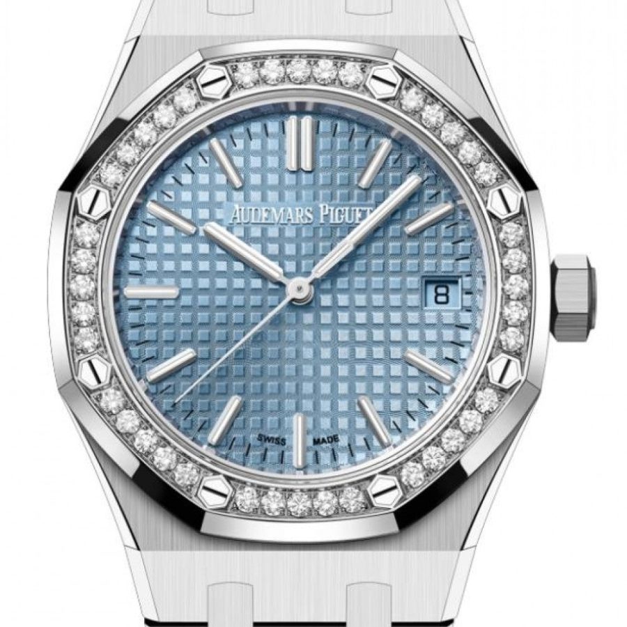 Audemars Piguet Royal Oak Selfwinding Stainless Steel 37mm Light Blue Dial Diamond 15551ST.ZZ.1356ST.01