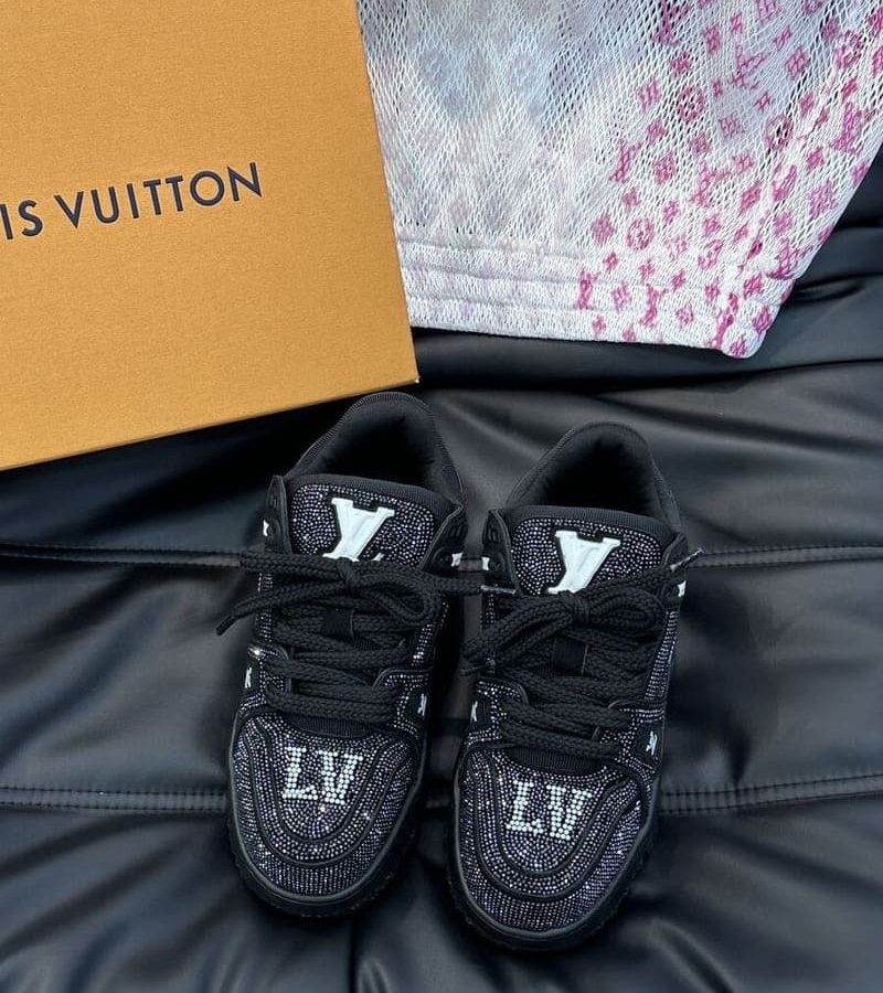 Louis Vuitton Black Crystal 'LV Trainer Maxi'