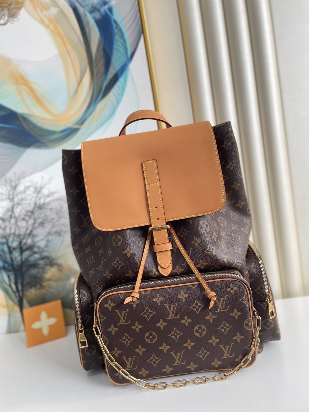 Louis Vuitton Trio Backpack Monogram Canvas By Virgil Abloh For Men, Men's Bags 44cm LV M44658 - Crozus