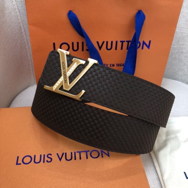 Louis Vuitton Initiales Reversible LV Belt with Gold Toned Hardware LV Women Belt - Crozus