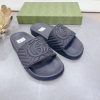 Gucci Men's Quilted GG Rubber Slide Black For Men 601041 JD600 1000 - Crozus