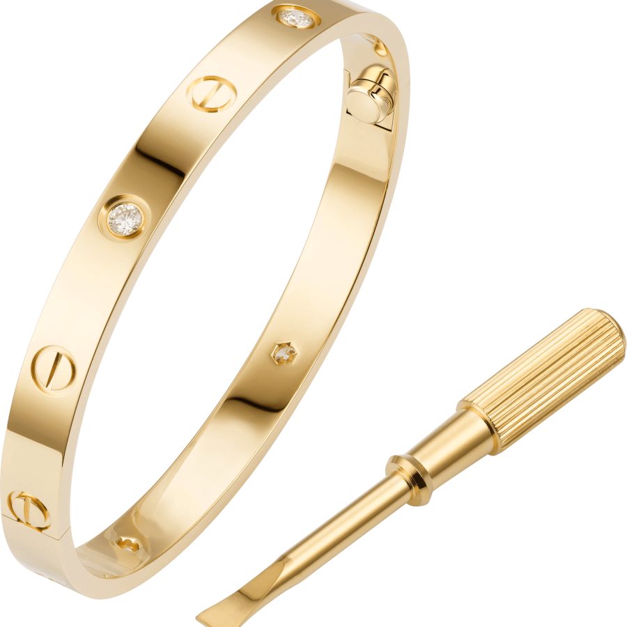 Screw Bracelet with Diamonds