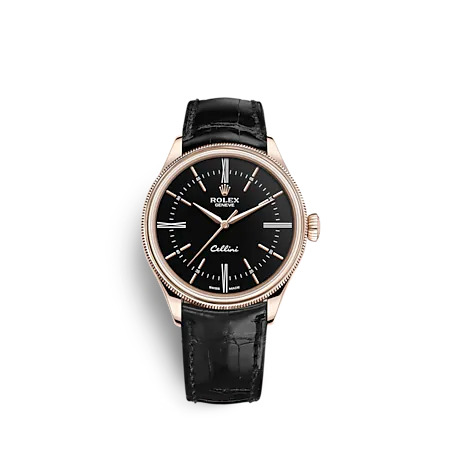 Rolex Cellini Rose Gold Black Dial Extra Coated