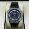 Patek Philippe 39.50mm Men Complications World Time Chronograph Watch Blue Dial 5930G