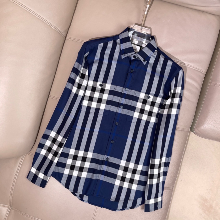 Premium Burberry Long Sleeve Button Shirt 8 With Pocket