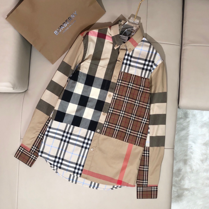 Premium Burberry Long Sleeve Button Shirt 2 With Pocket