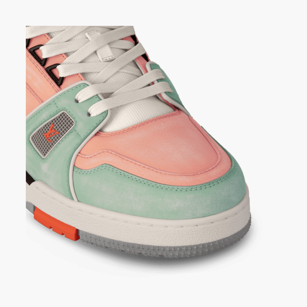 LV Trainer Leather Monogam Logo Pale apricot