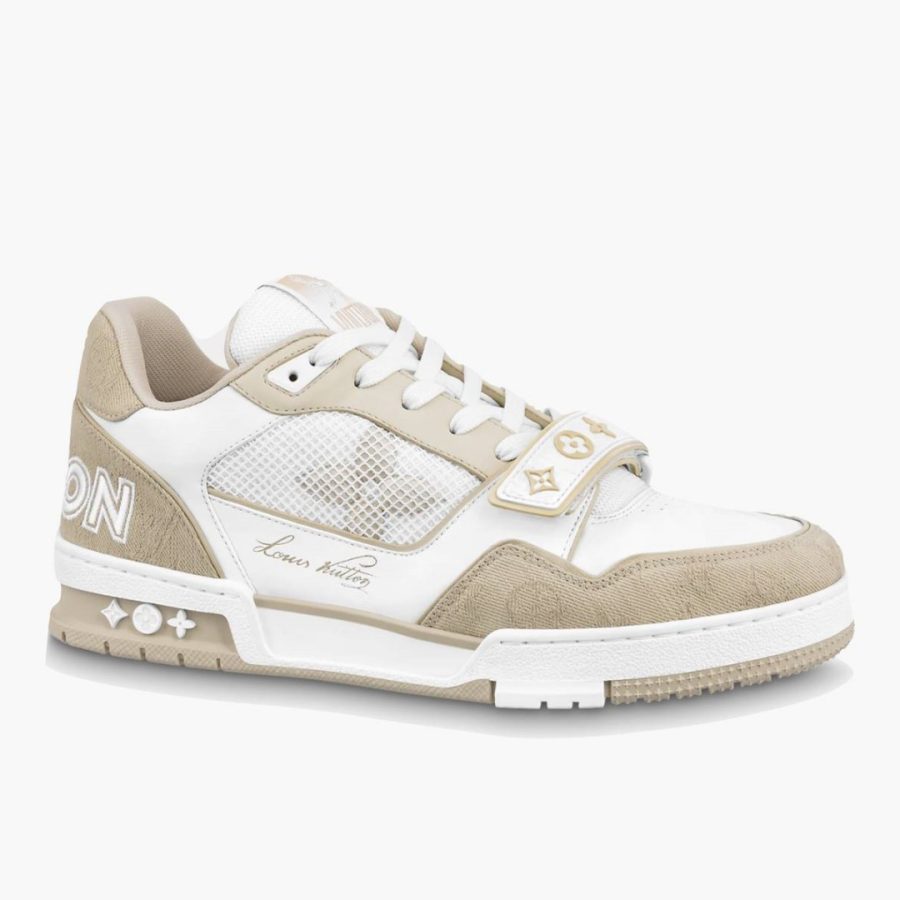 LV Trainer Beige White