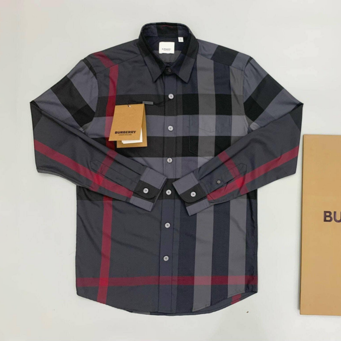 Premium Burberry Long Sleeve Button Shirt 13 With Pocket