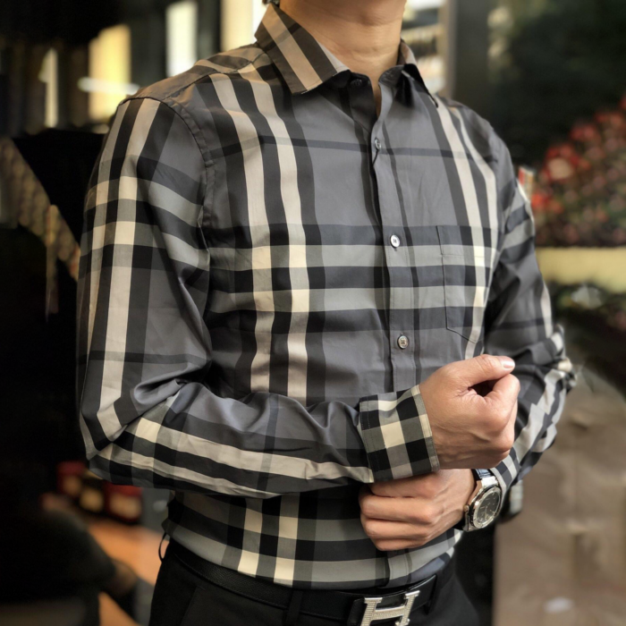 Premium Burberry Long Sleeve Button Shirt 78 With Pocket