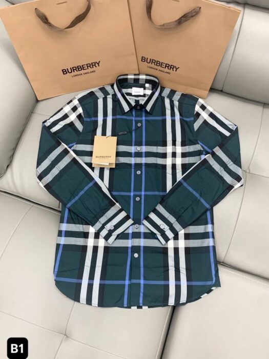 Premium Burberry Long Sleeve Button Shirt 17 With Pocket