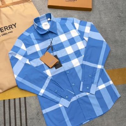 Premium Burberry Long Sleeve Button Shirt 32 With Pocket