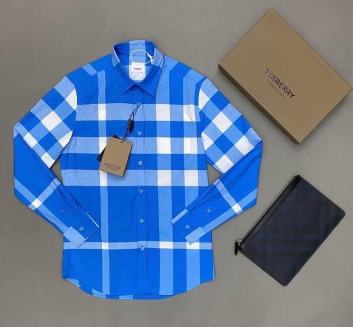 Premium Burberry Long Sleeve Button Shirt 36 With Pocket