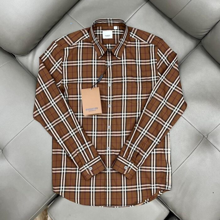 Premium Burberry Long Sleeve Button Shirt 38 With Pocket