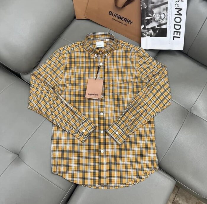 Premium Burberry Long Sleeve Button Shirt 35 With Pocket