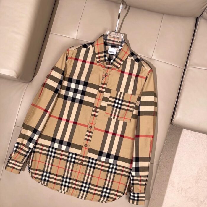 Premium Burberry Long Sleeve Button Shirt 40 With Pocket