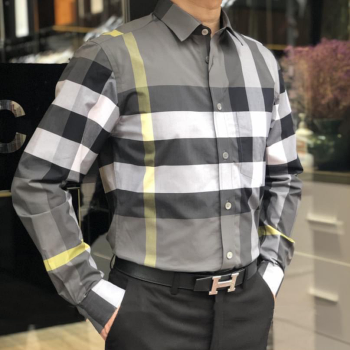 Premium Burberry Long Sleeve Button Shirt 81 With Pocket