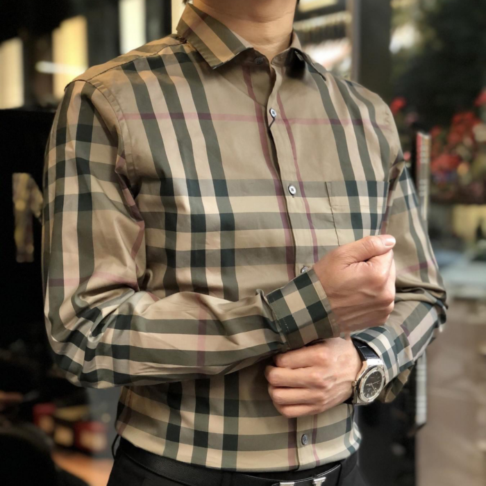 Premium Burberry Long Sleeve Button Shirt 80 With Pocket