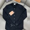 Premium Burberry Long Sleeve Button Shirt LN13016 - Black